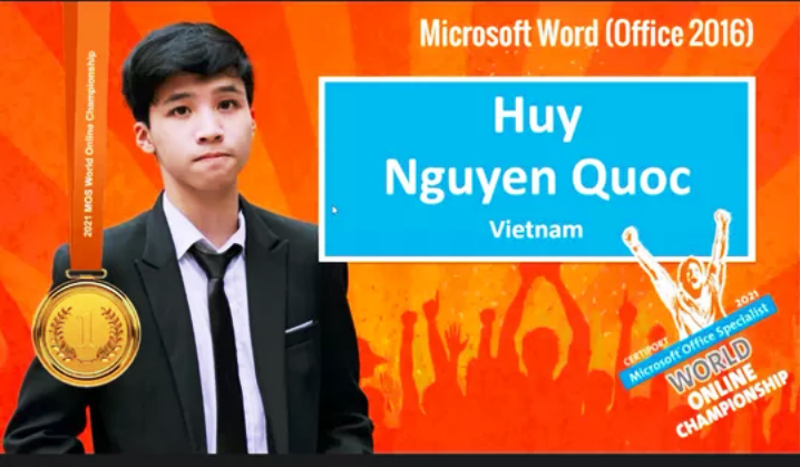 Việt Nam giành huy chương Vàng tại cuộc thi Vô địch Tin học Văn phòng Thế giới