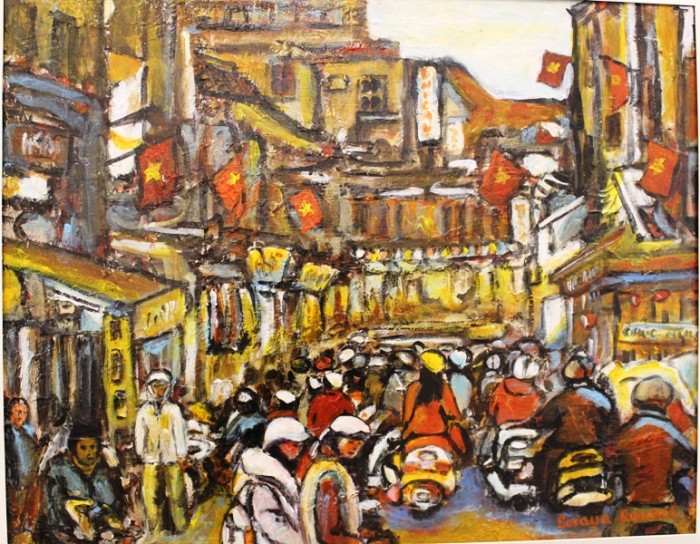 ve dep viet nam qua tranh nu hoa sy my