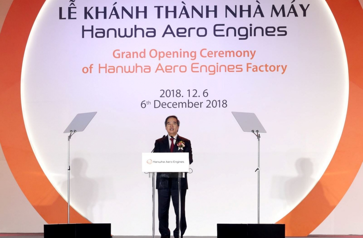 khanh thanh nha may dong co may bay hanwha aero engines tai khu cong nghe cao hoa lac