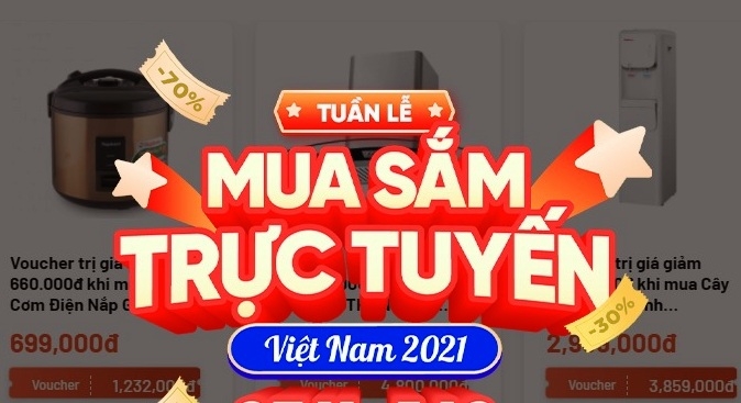 Săn hàng giá rẻ với “60 giờ mua sắm trực tuyến” năm 2021
