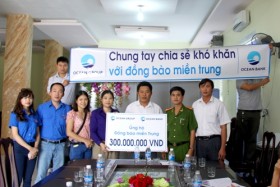 OceanBank chung tay ủng hộ đồng bào lũ lụt miền Trung