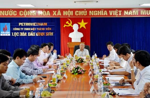 Lãnh đạo PVN làm việc với Công ty Lọc hóa dầu Bình Sơn