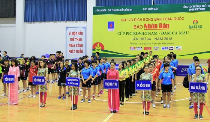 khai mac giai bong ban toan quoc bao nhan dan tranh cup petrovietnam dam ca mau