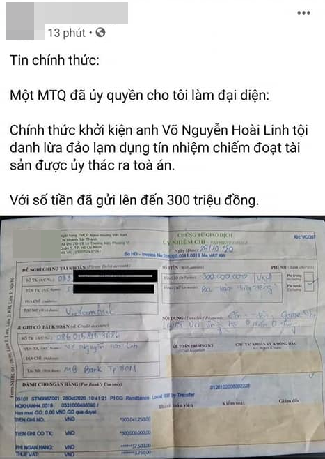 Nghệ sĩ Hoài Linh bị khởi kiện?