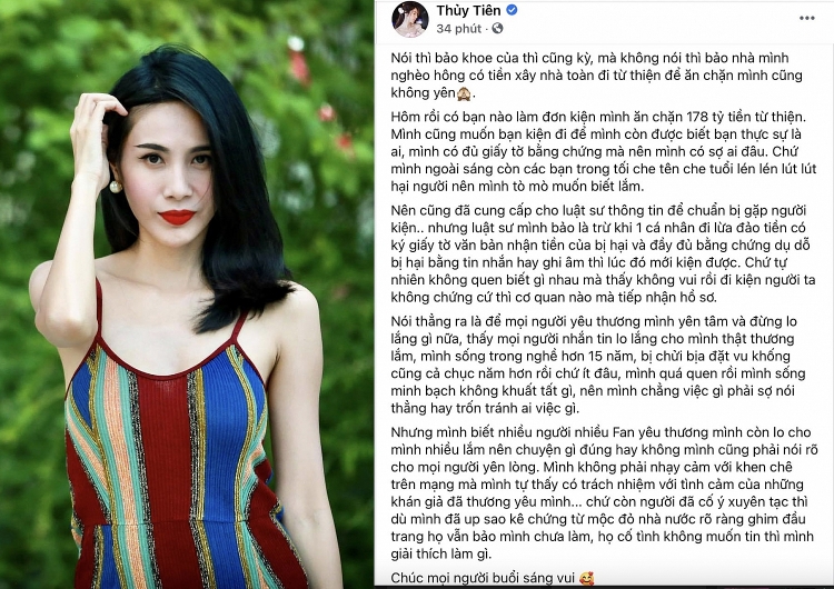 Dòng trạng thái thắng thắn của Thủy Tiên nhanh chóng thu hút sự quan tâm của công chúng