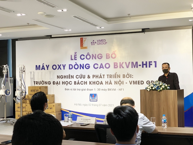 PETROSETCO tài trợ dự án sản xuất máy oxy dòng cao HFNC