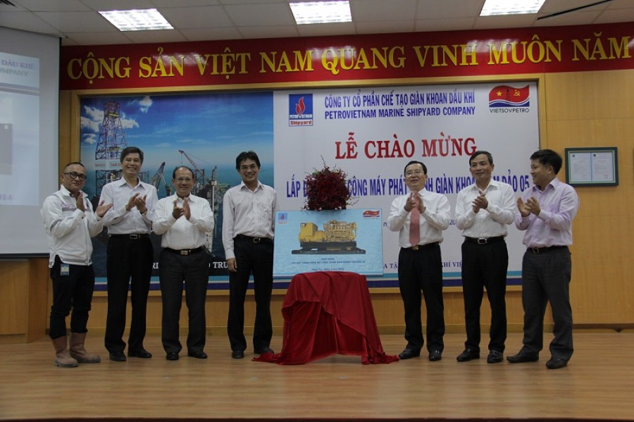 Hoàn thành việc lắp đặt máy phát chính Giàn khoan Tam Đảo 05