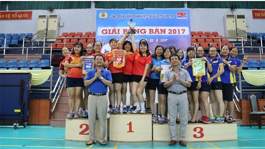 cong doan vietsovpetro to chuc giai bong ban nam 2017