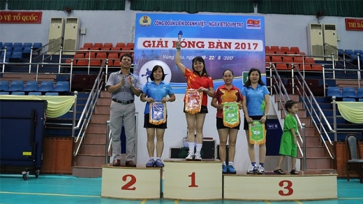 cong doan vietsovpetro to chuc giai bong ban nam 2017