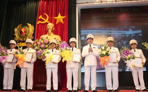 Giám đốc Công an Hà Nội, Hải Phòng được phong hàm cấp Tướng