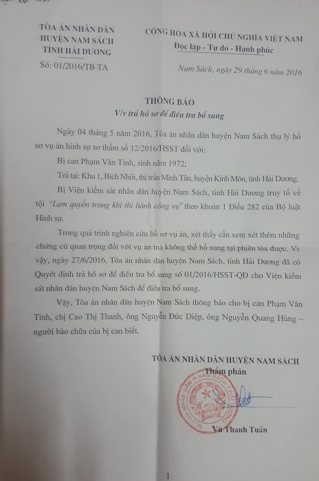 bat ngo dinh chi vu ky an o hai duong