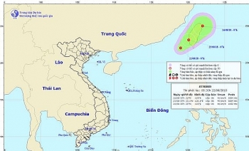 Xuất hiện áp thấp nhiệt đới trên Biển Đông