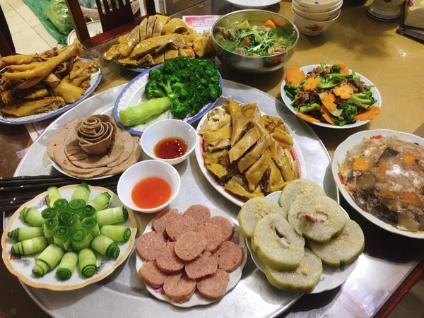 Mâm cúng tất niên cầu 