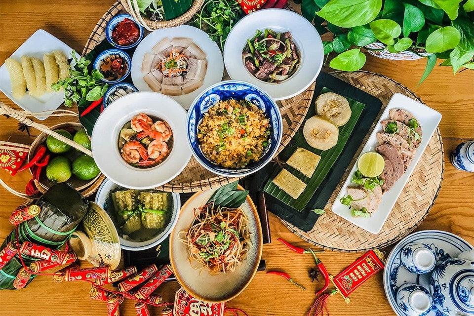 Mâm cúng tất niên cầu 