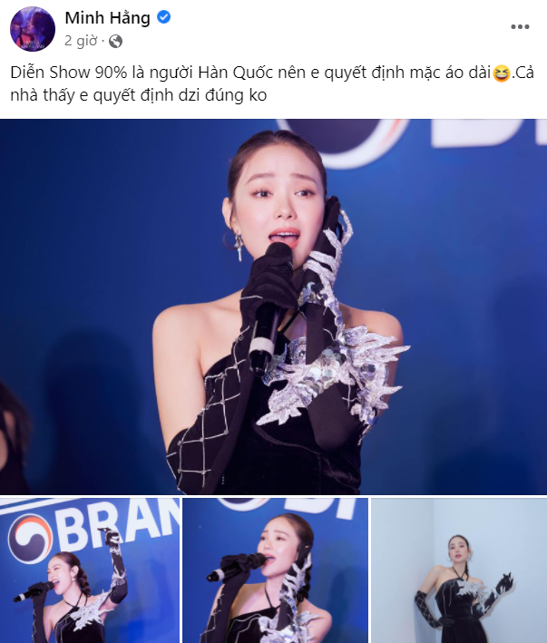Minh Hằng gây tranh cãi khi quảng bá áo dài với người Hàn Quốc