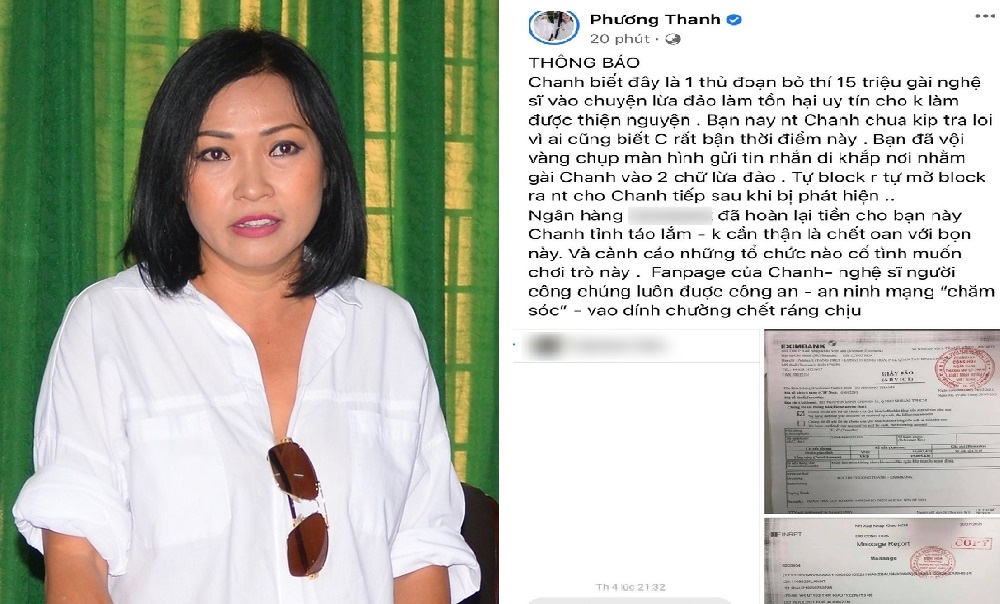 Phương Thanh bức xúc 