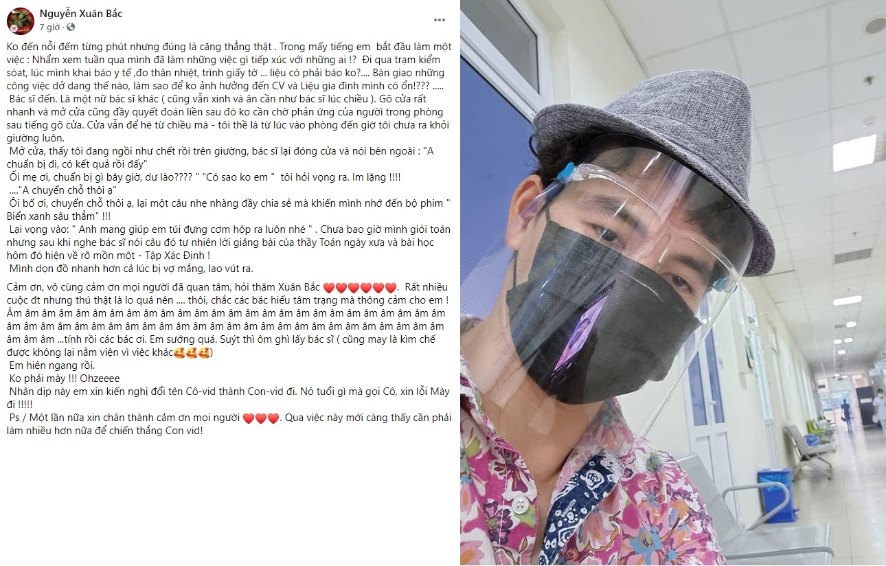 NS Xuân Bắc thông báo kết quả xét nghiệm Covid-19 NS Xuân Bắc thông báo kết quả xét nghiệm Covid-19