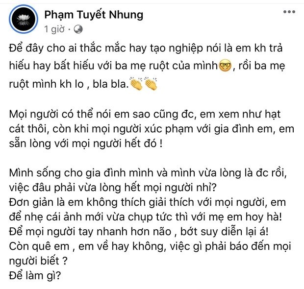 Con gái nuôi ca sĩ Phi Nhung trước tin đồn bất kính với cha mẹ ruột