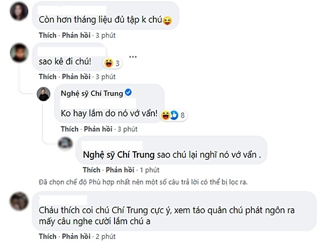 NS Chí Trung nói về vấn đề 