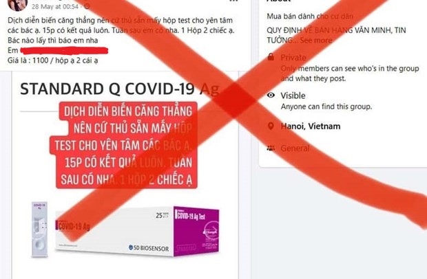 Người dân không nên tự ý mua bộ test nhanh Covid-19