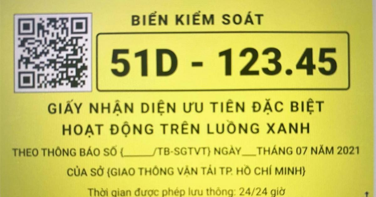 TP HCM: Sở GTVT khẳng định chỉ có 2 loại giấy nhận diện phương tiện luồng xanh