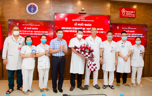 Viện Huyết học - Truyền máu Trung ương chi viện 175 cán bộ hỗ trợ TP HCM chống dịch Covid-19