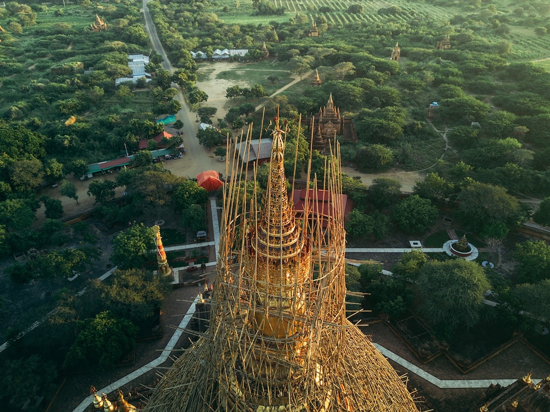 Chiêm ngưỡng loạt ảnh từ trên cao, Myanmar xứng danh “ đất nước của những ngôi chùa