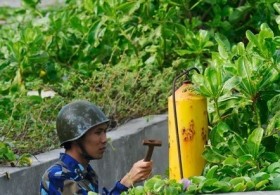 Chiến sĩ đảo Sơn Ca luyện tập bắn máy bay