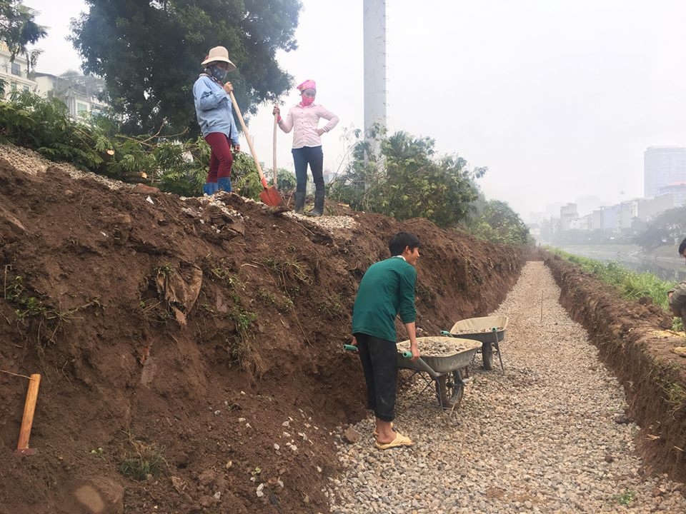 can canh tien do mo rong duong lang nhung ngay giap tet