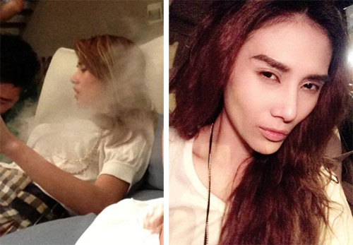 Á hậu dính nghi án đập đá?