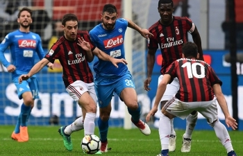 Xem trực tiếp bóng đá AC Milan vs Napoli (SERIE A), 2h30 ngày 27/1