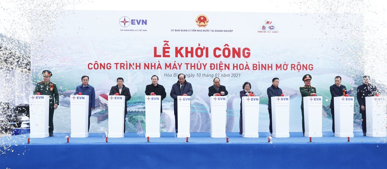 Khởi công Công trình Nhà máy Thủy điện Hòa Bình mở rộng