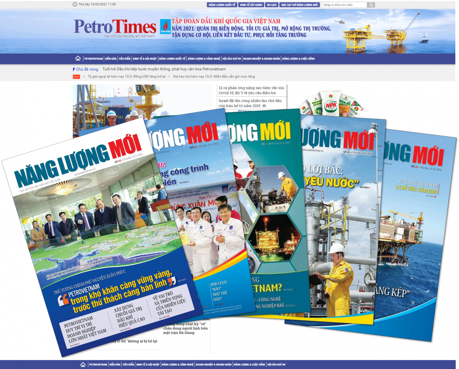 Bí thư Đảng uỷ, Chủ tịch HĐTV Petrovietnam Hoàng Quốc Vượng gửi thư chúc mừng Tạp chí Năng lượng Mới nhân Kỷ niệm 10 năm ngày ra số đầu tiên (14/3/2011 - 14/3/2021)