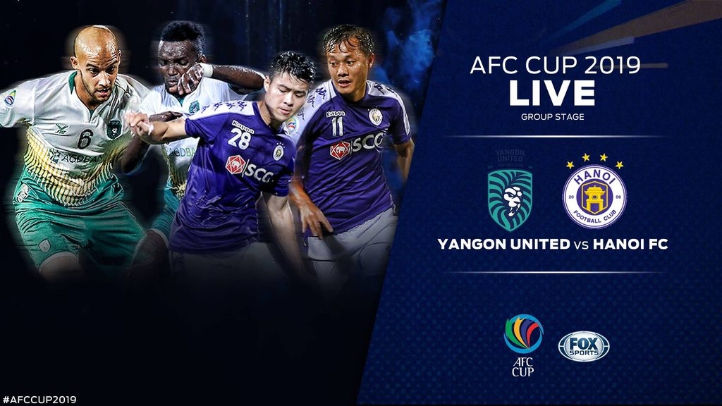 Xem trực tiếp bóng đá Yangon United vs Hà Nội FC ở đâu?