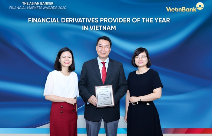 VietinBank là “Ngân hàng cung ứng sản phẩm phái sinh tài chính tốt nhất năm 2020 tại Việt Nam”