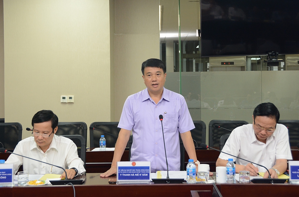 Bí thư Đảng ủy Khối Doanh nghiệp Trung ương làm việc với Ban Thường vụ Đảng ủy EVN