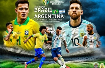 Link xem trực tiếp Brazil vs Argentina (Copa America), 7h30 ngày 3/7