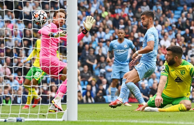 Grealish bị ép ghi bàn, Man City thắng đậm Norwich - 2