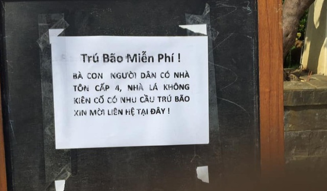 Nhiều khách sạn, villa miễn phí phòng để người dân tránh bão - 1