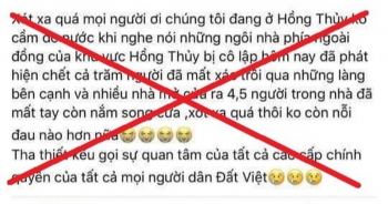 Xử phạt 2 người tung tin thất thiệt "cả trăm người chết do lũ"