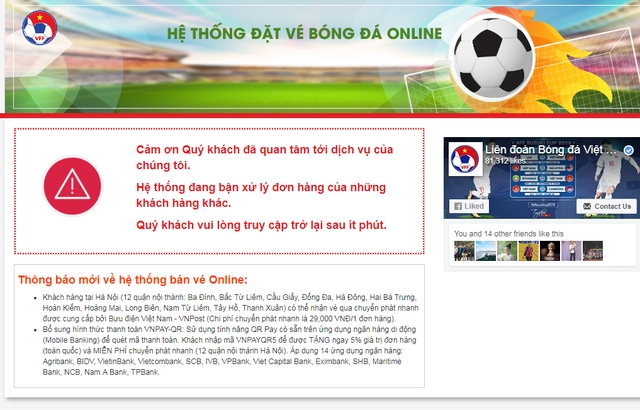 Không mua nổi vé, người hâm mộ “trút giận” lên VFF