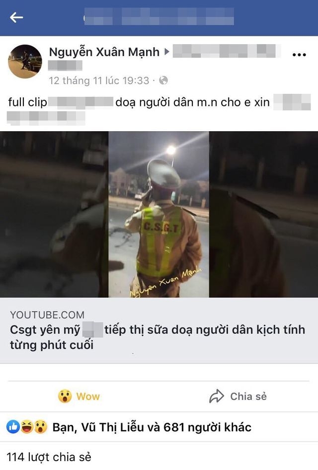 Lại xuất hiện “người lạ” yêu cầu dân xóa clip quay cảnh làm việc với CSGT?