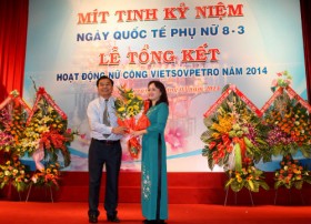 Ban nữ công Công đoàn Vietsovpetro mít-tinh mừng ngày Quốc tế phụ nữ
