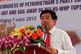 Lễ gắn biển công trình khối thượng tầng Giàn khai thác TGT H5