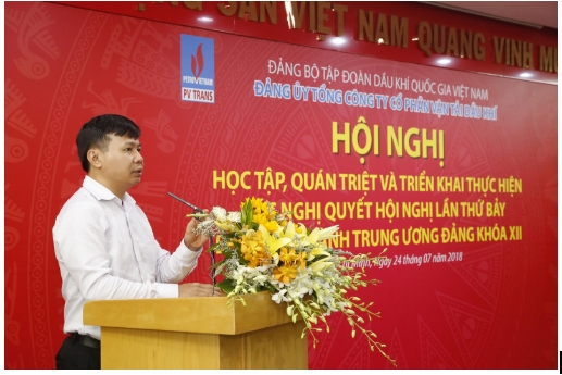 pvtrans hoc tap quan triet trien khai thuc hien cac nghi quyet tw 7 khoa xii