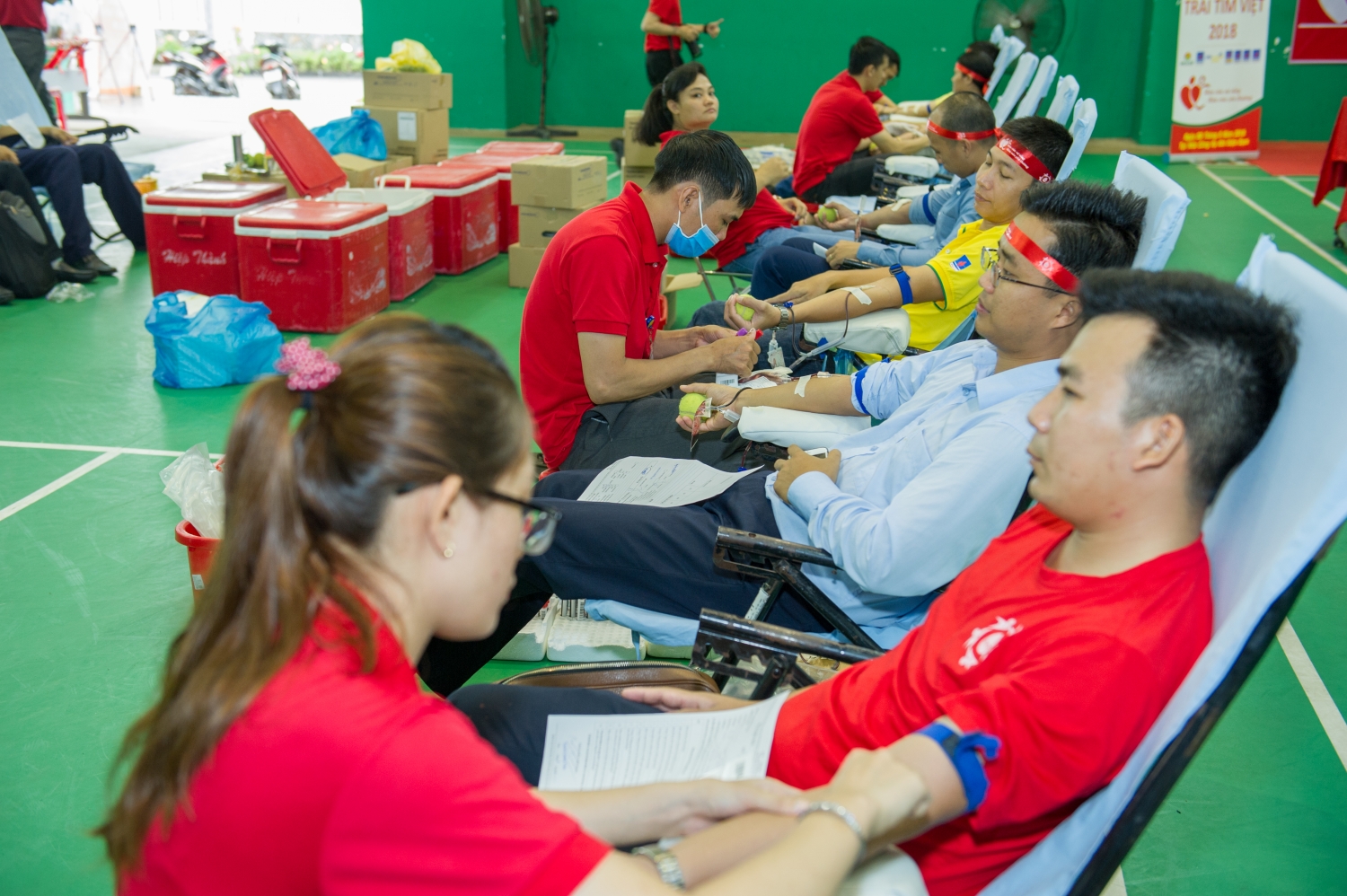 tuoi tre pvcfc to chuc hien mau nhan dao ket noi trai tim viet