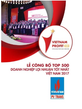 PVTrans vào top 500 doanh nghiệp lợi nhuận tốt nhất Việt Nam 2017 pvtrans vao top 500 doanh nghiep loi nhuan tot nhat viet nam 2017