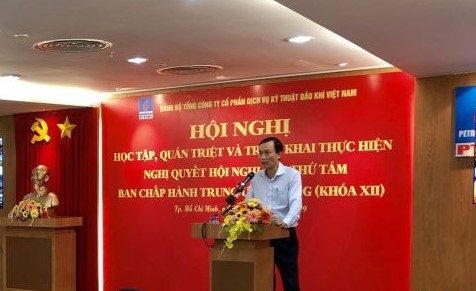 dang uy ptsc quan triet va trien khai thuc hien cac nghi quyet hoi nghi trung uong 8 khoa xii