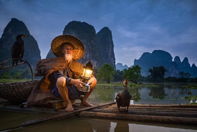 Độc đáo nghệ thuật câu cá trên sông ... bằng chim Độc đáo nghệ thuật câu cá trên sông bằng... chim cốc