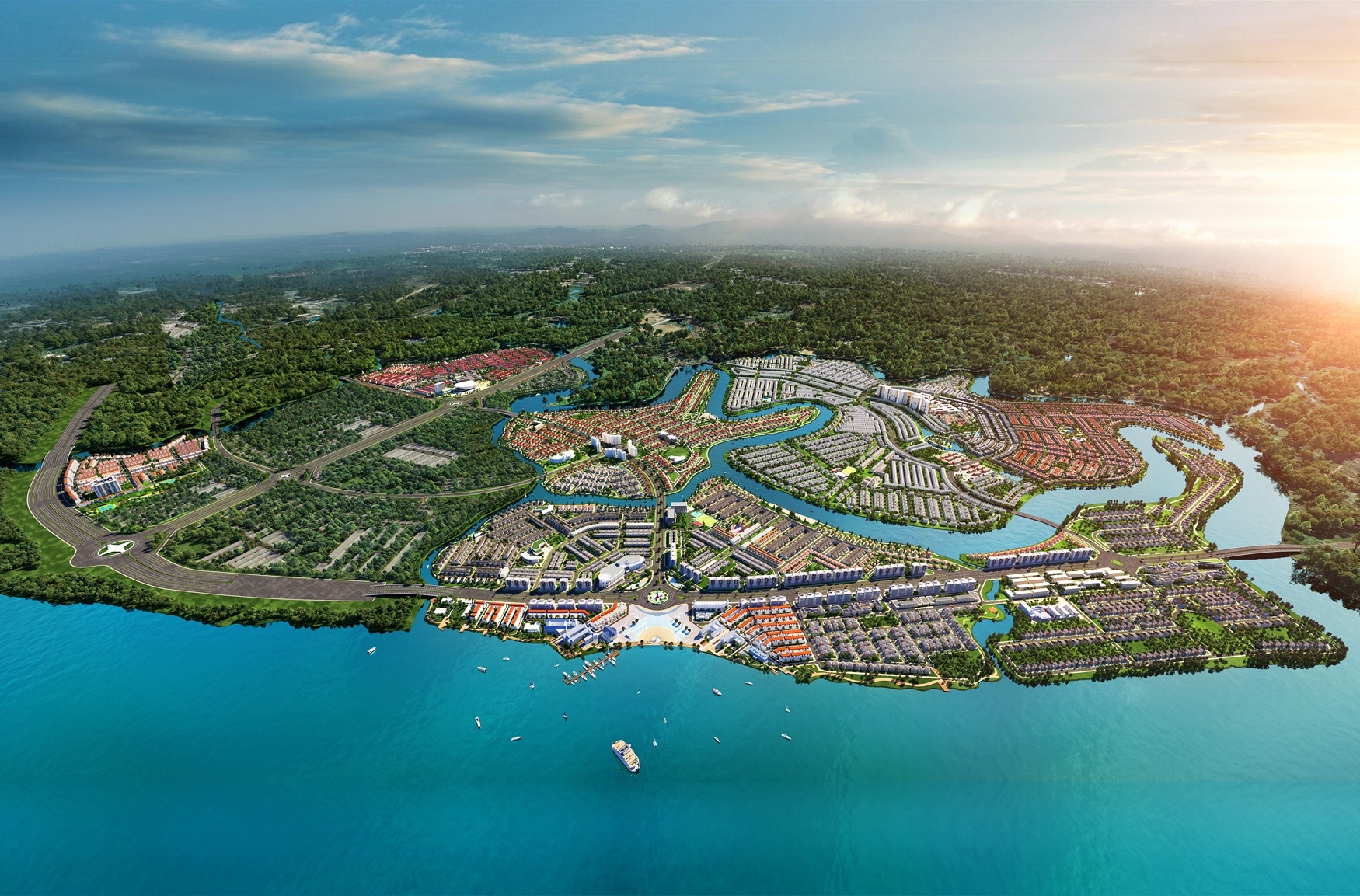 Phối cảnh tổng thể Aqua City.